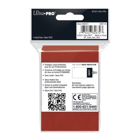 Ultra PRO PRO-Gloss Standard Sleeves Red