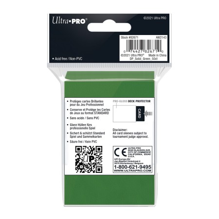 Ultra PRO PRO-Gloss Standard Sleeves Green