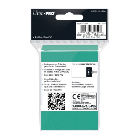 Ultra PRO PRO-Gloss Standard Sleeves Aqua