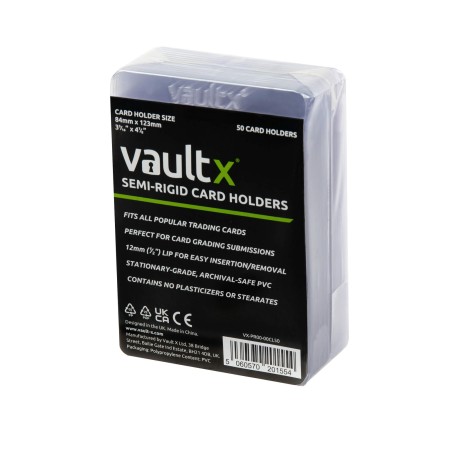 VaultX Semi-Rigid Card Holders 50ct