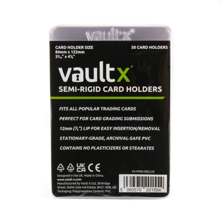 VaultX Semi-Rigid Card Holders 50ct