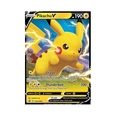 Pikachu V [SWSH061] JUMBO, Oversized, Shining Fates Pokemon TCG