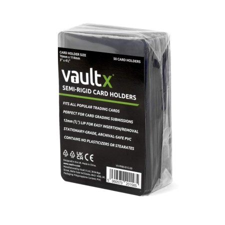 VaultX Slim Semi-Rigid Card Holders 50ct