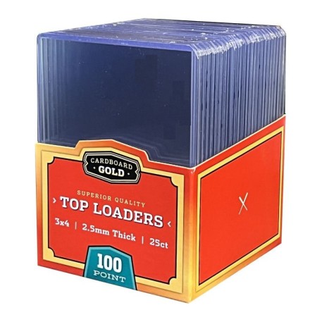 Cardboard Gold Top-Loader 3x4" 2.5mm 100pt Pack