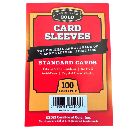 Cardboard Gold Soft Card Sleeves Standard Size Pack