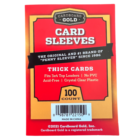 Cardboard Gold Thick Card Sleeves Pack