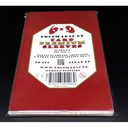Docsmagic.de 6x9" Premium Jumbo Card Sleeves 50-Pack