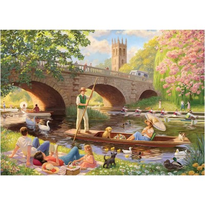 Falcon De Luxe: Boating On The River - 1000 Piece Jigsaw Puzzle